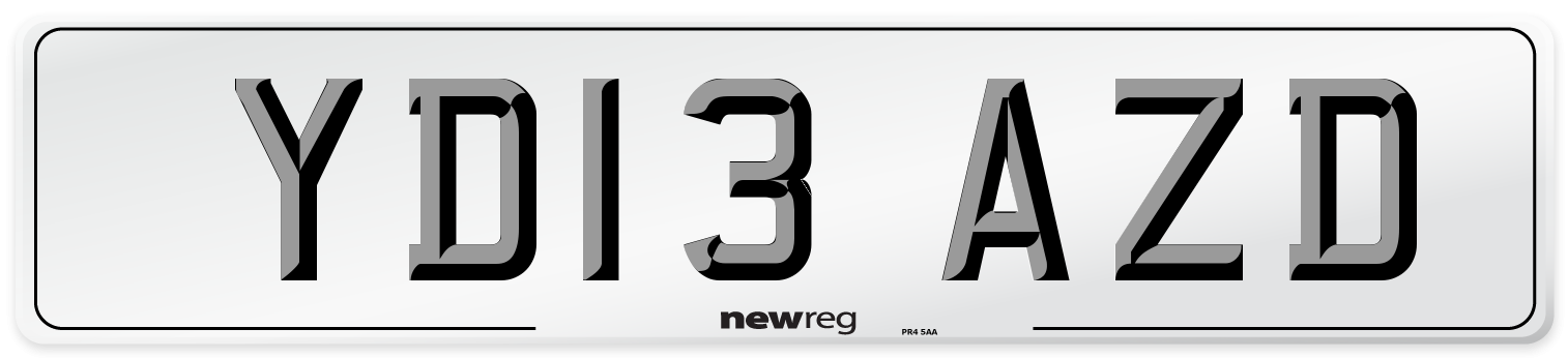 YD13 AZD Number Plate from New Reg